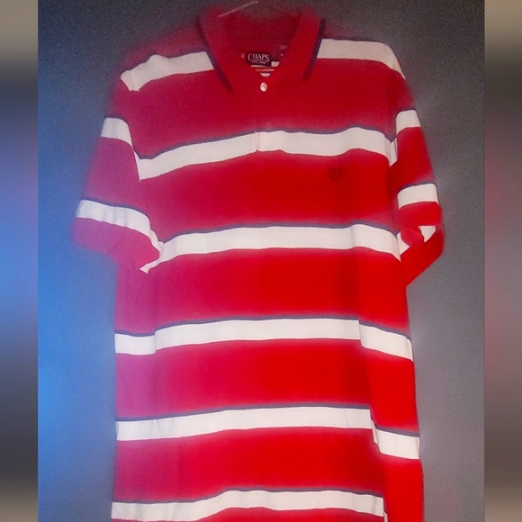 Champs Other - Chaps Golf 78 Stay Dry Polo Shirt/Red, White, Blue Stripes Men’s Size XL EUC!